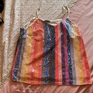 Fate sequin tank, nwot, medium